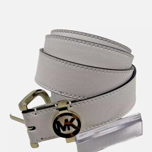 MICHAEL MICHAEL KORS White Smooth Leather Belt XL New With Tag